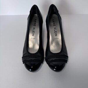 Women's 8, Anne Klein Guardian iflex, leather dress pump, block heels